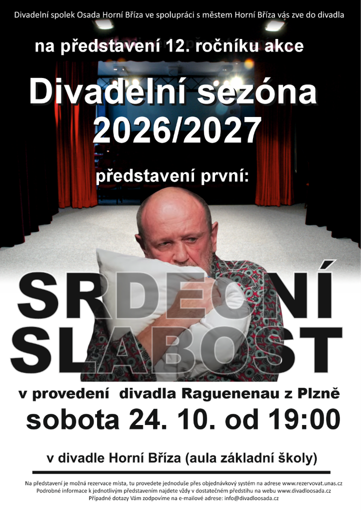 Plakát na divadelní představené - Srdeční slabost